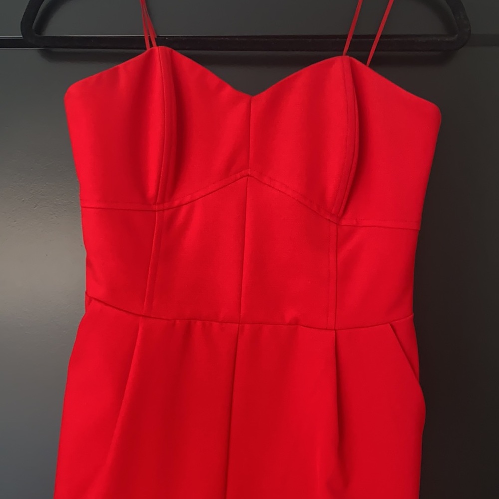 Adelyn Rae Red jumpsuit - Picture 2 of 6